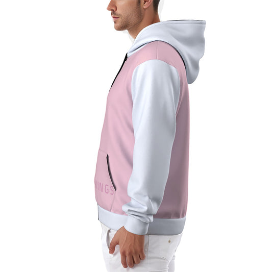 Pink and white hoodie