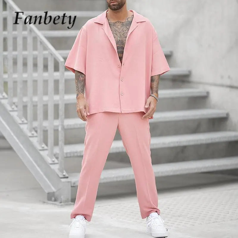 Pink Casual Suit Fashion