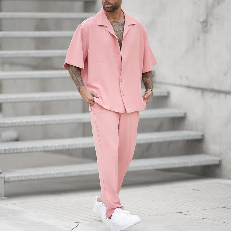 Pink Casual Suit Fashion