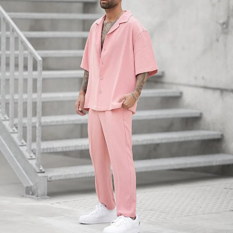 Pink Casual Suit Fashion