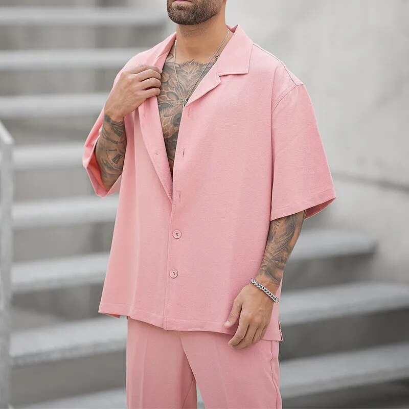 Pink Casual Suit Fashion