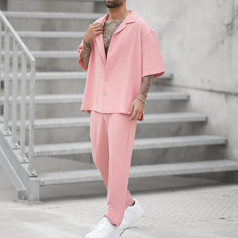 Pink Casual Suit Fashion