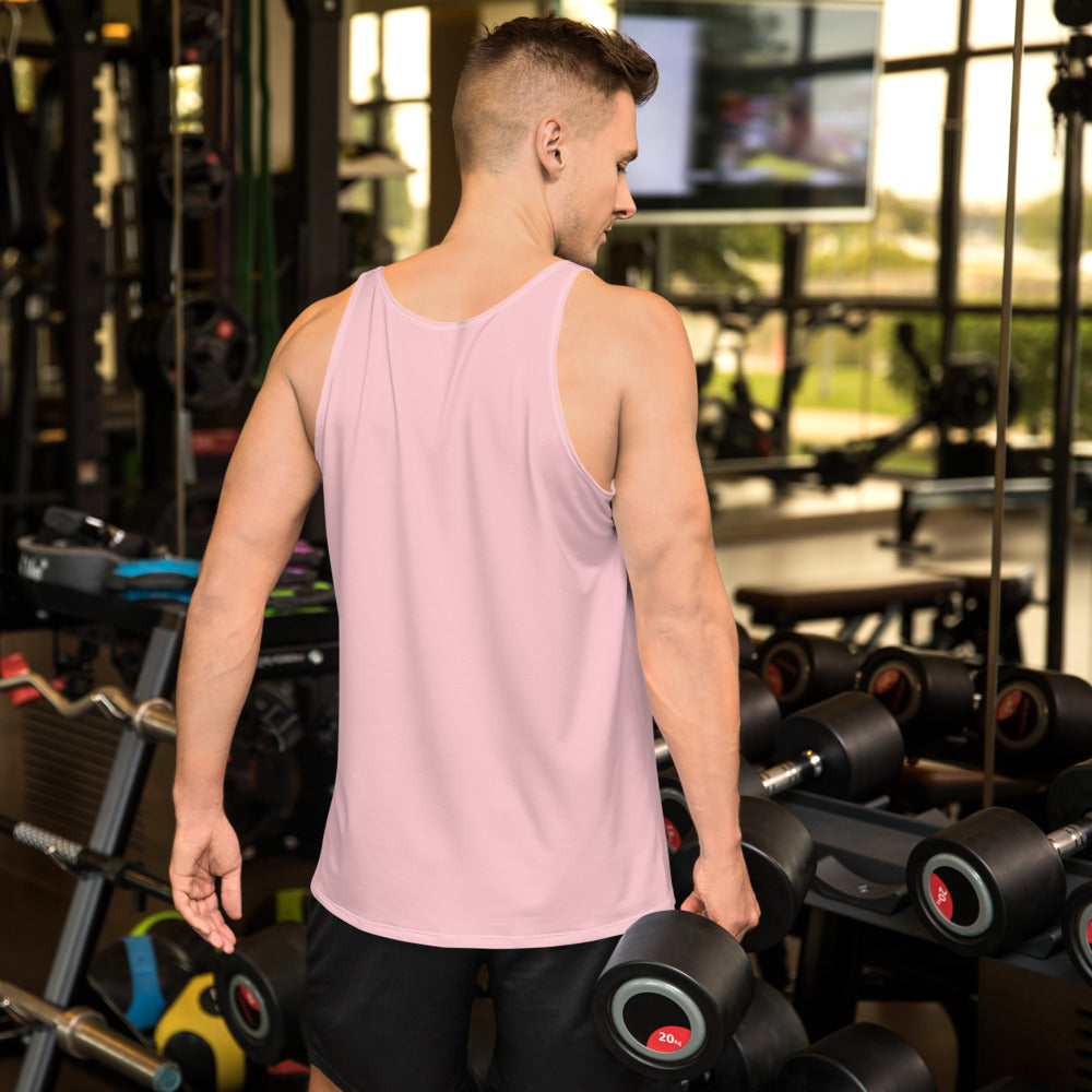 Tank Top pink grey and white logo