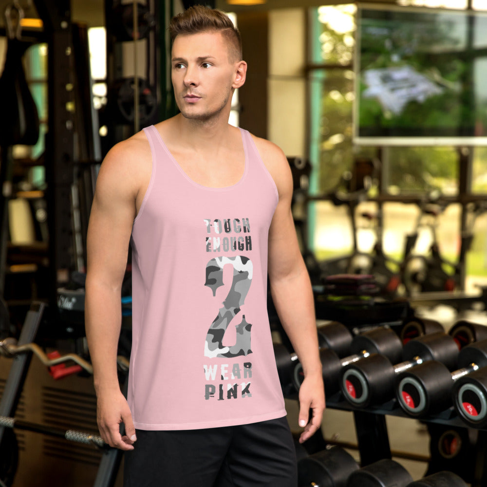 Tank Top pink grey and white logo