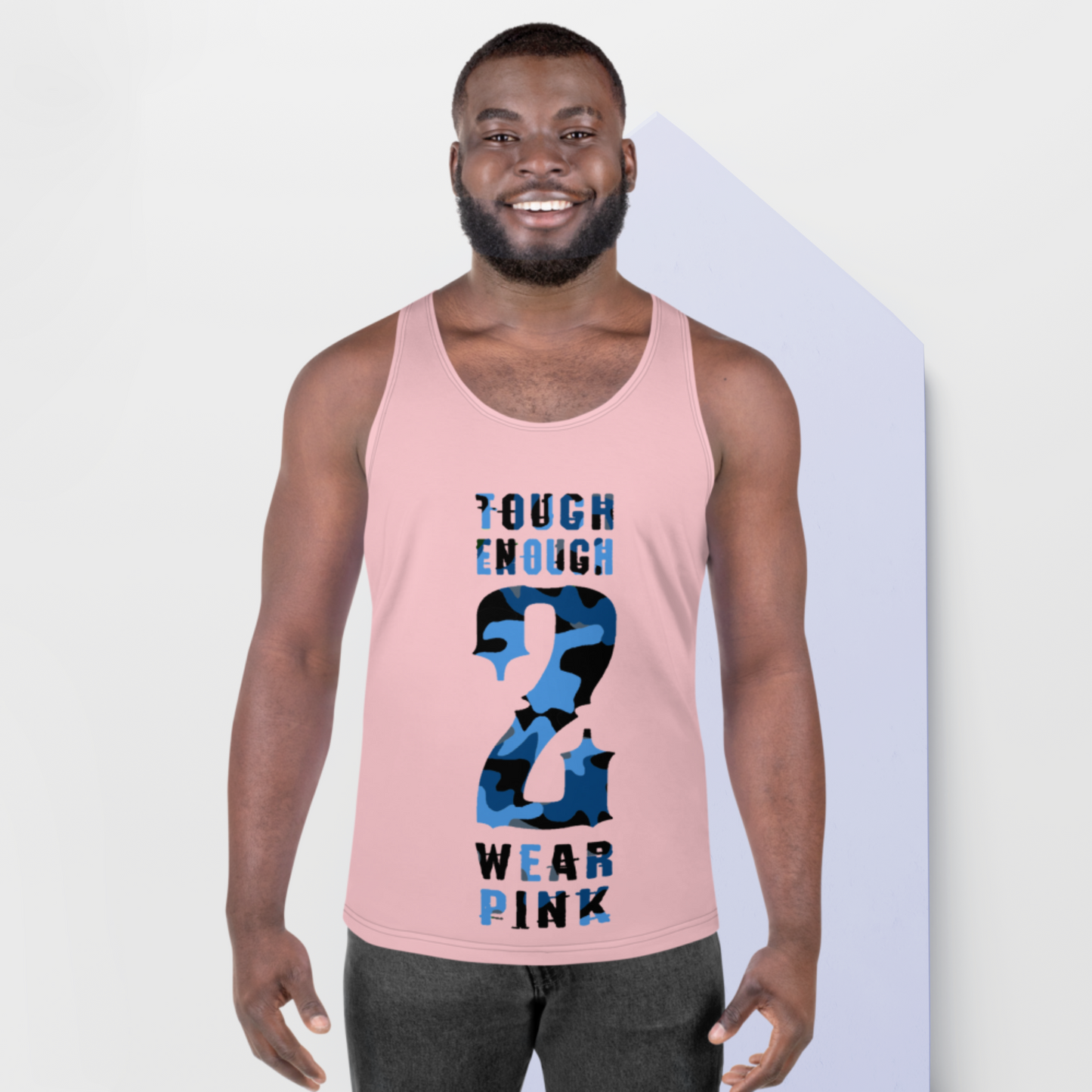 Tank Top pink blue logo