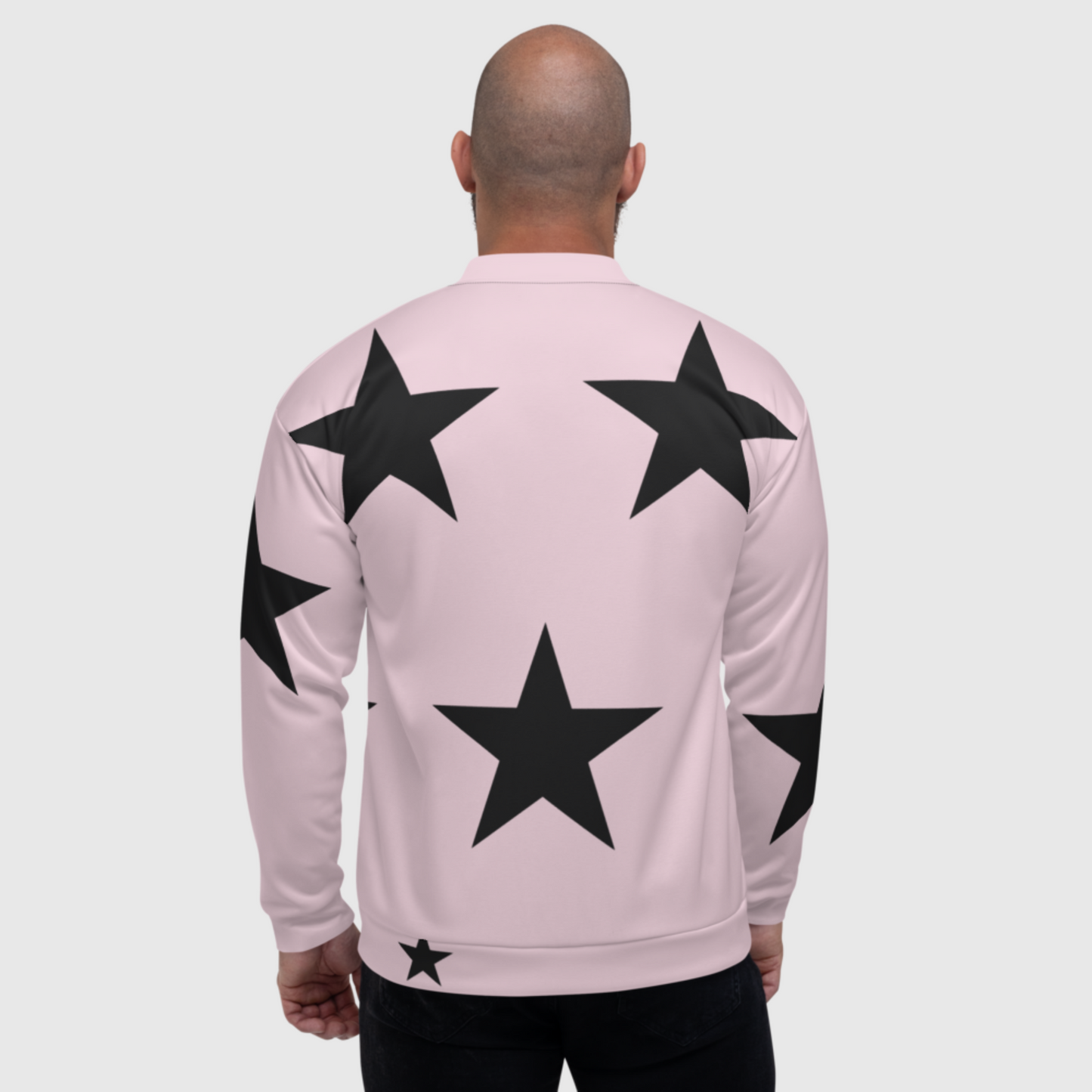 Bomber Jacket pale pink stars