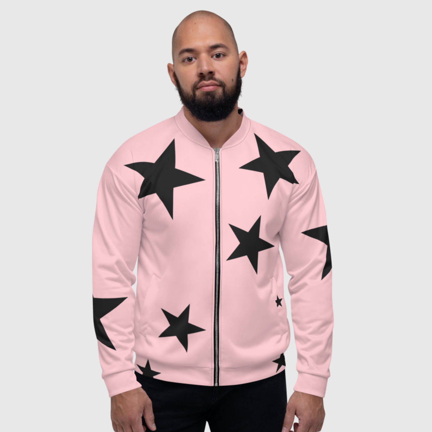 Bomber Jacket pink stars