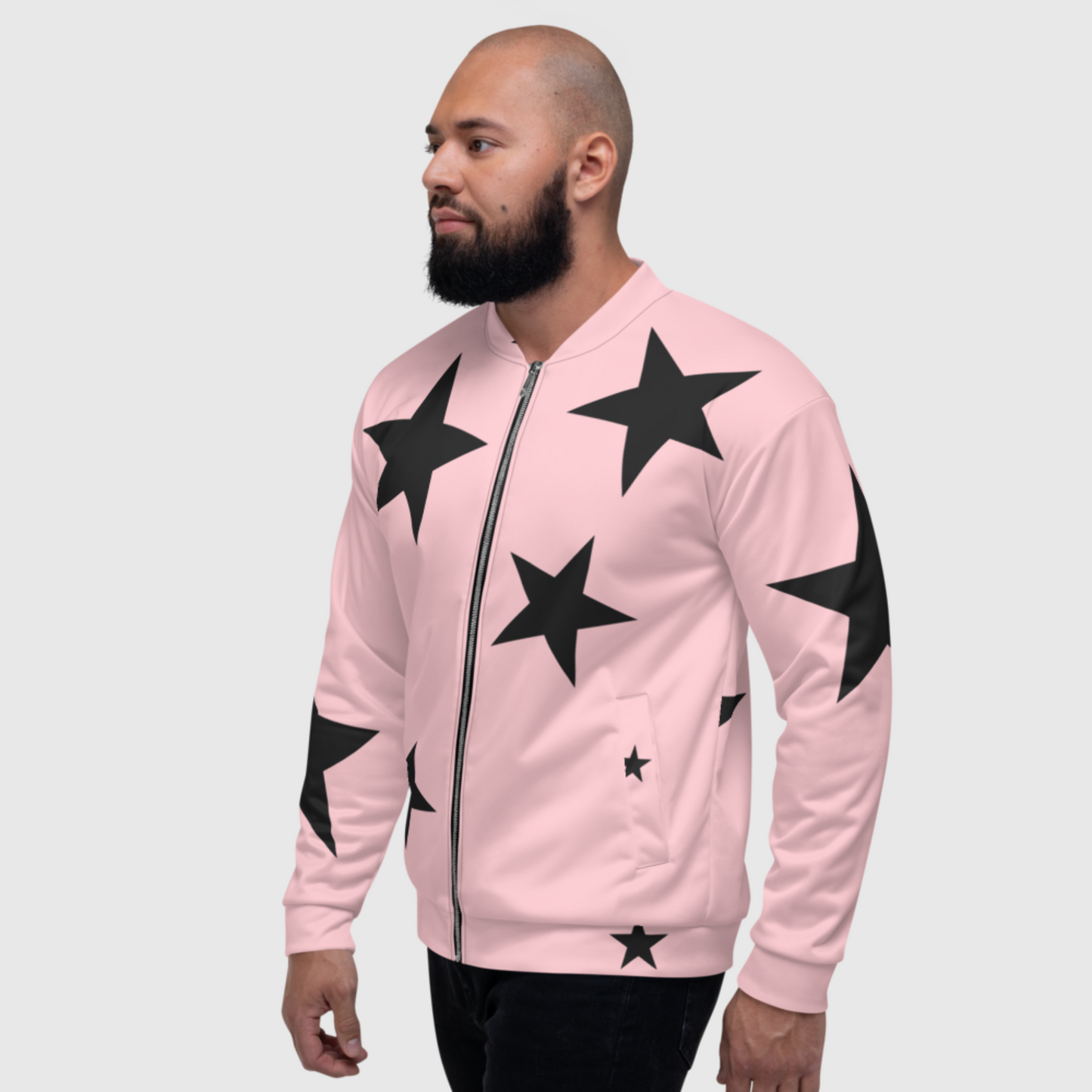 Bomber Jacket pink stars