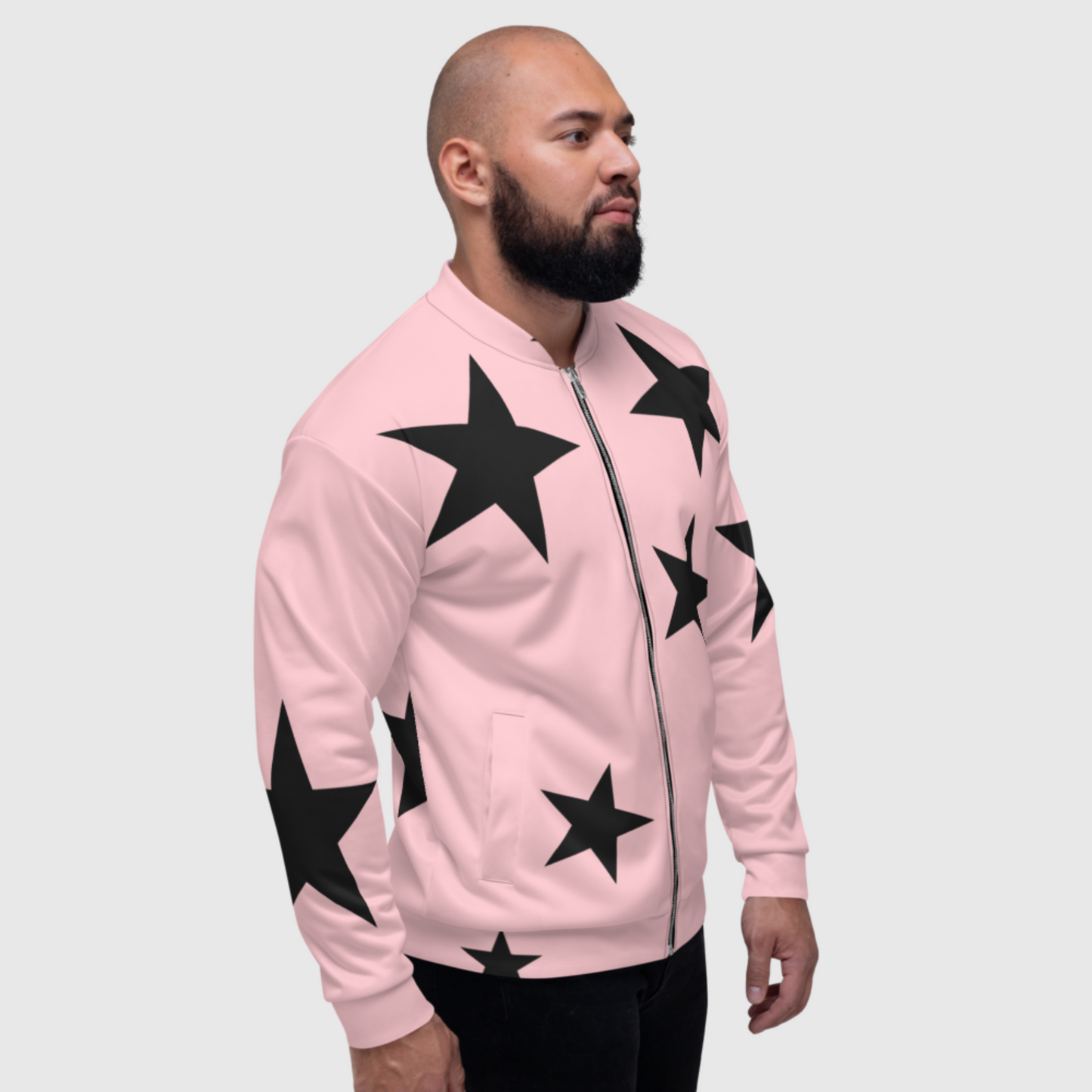 Bomber Jacket pink stars